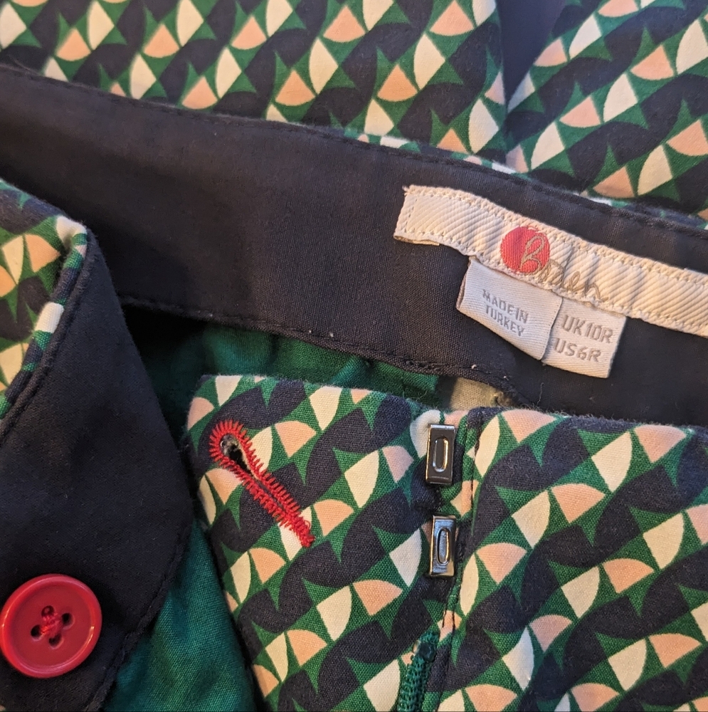 LOT 3: Boden Geometric Green Slim Pants, Banana Republic Top, Navy Top